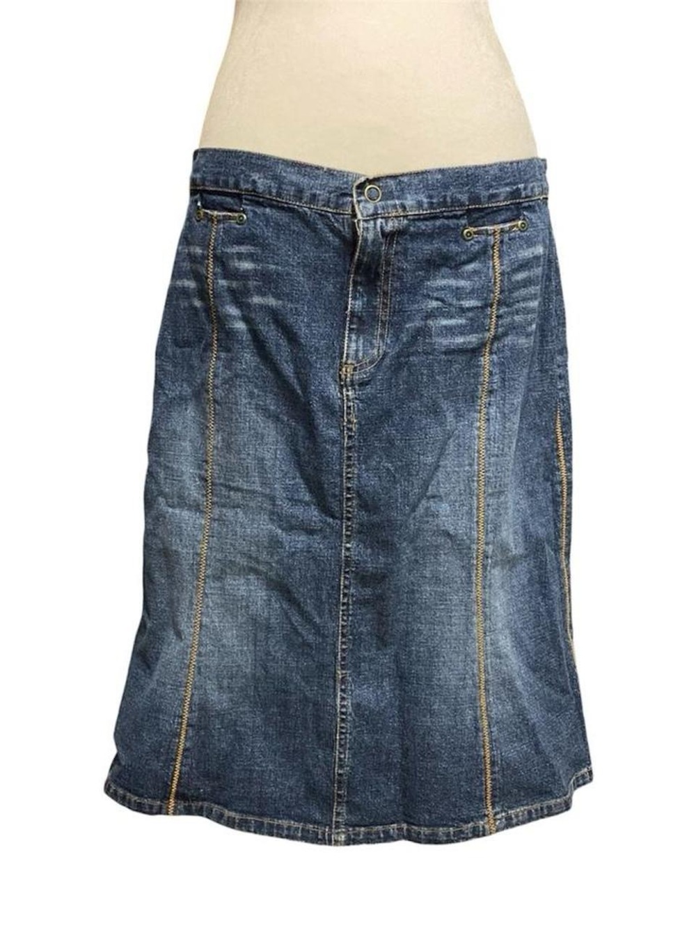 Spiegel Y2K Denim Midi Skirt